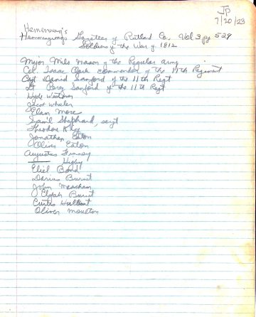 Veterans: 1812 1